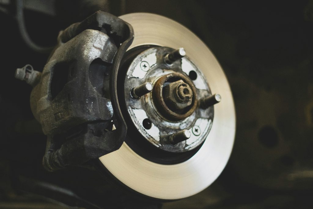 Car brake disc and caliper inspection in Sheffield. Vehicle brake maintenance and repair at 7 Force Garage Sheffield.